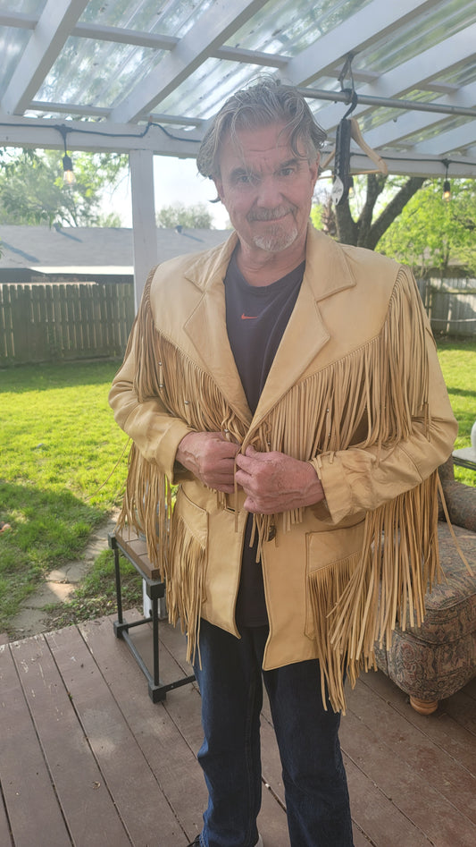 Vintage Fringed Leather Jacket