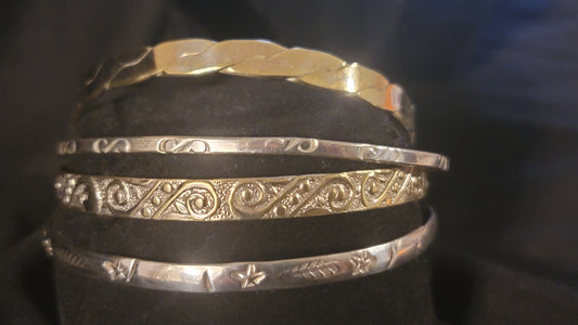 Vintage Silver Bangle Bracelets